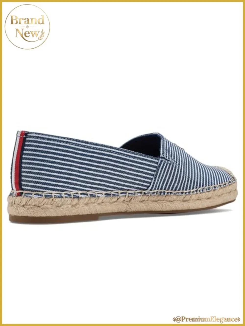 Slip-On Espadrille Flats with PU Upper and Foam Insole